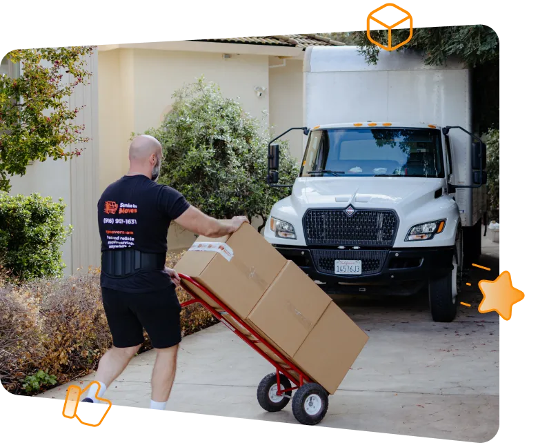 Movers carrying boxes