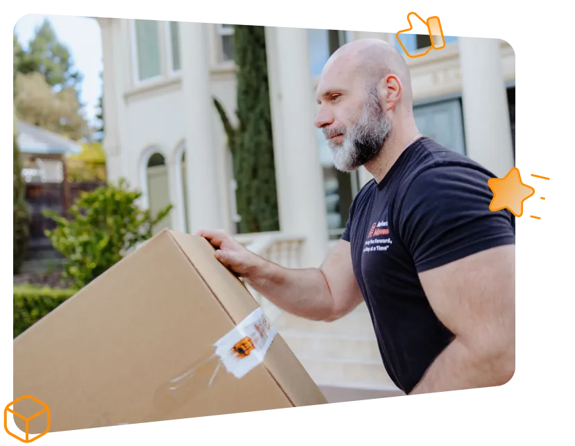 Movers carrying boxes